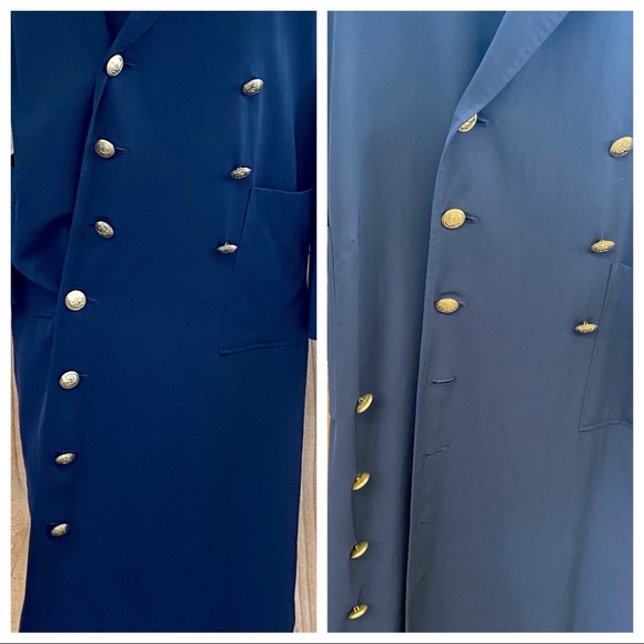 Yohji Yamamoto Double Breasted Navy Wool Coat EUC - Picture 6 of 8